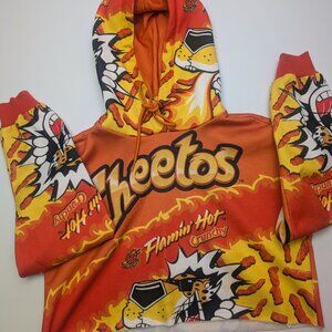 PRE OWNED FOREVER 21 CHEETOS CROPPED PULL OVER SIZE SMALL